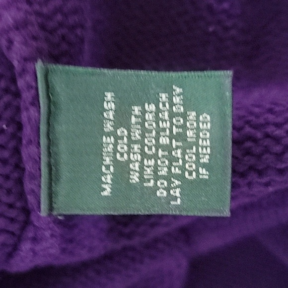 Lauren Ralph Lauren Purple Turtleneck Sweater, Size Unmarked - Picture 5 of 9